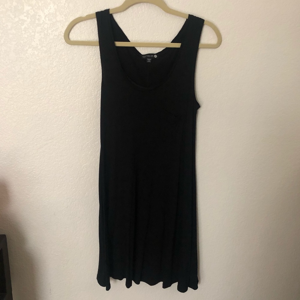 Black Flowy Tank Top Dress